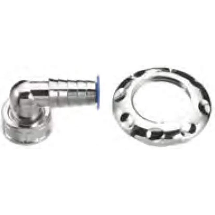 Kunststoff Anschlusswinkel 1 Zoll Schlauchtülle für Unterputzsiphon chrom - Haas – Bild 4