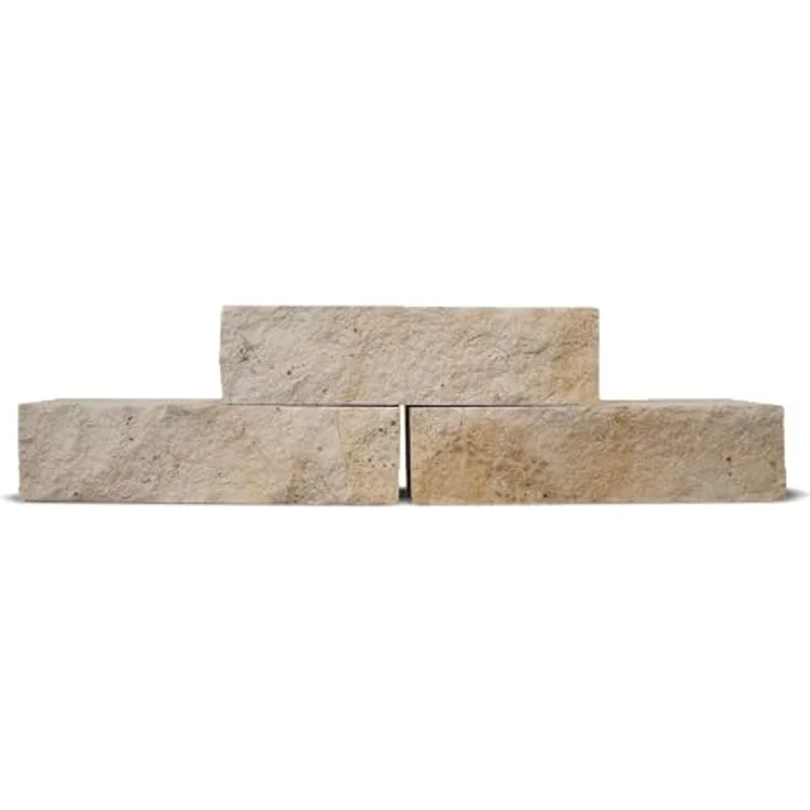 GALAMIO Sandsteinrandsteine Sandsteinmauersteine Sandstein Randstein Mauerstein Stein Garten Rasenkante Naturstein Palisade Steine Gelb 40x20x10cm 940kg / 1 Palette Paligo – Bild 2