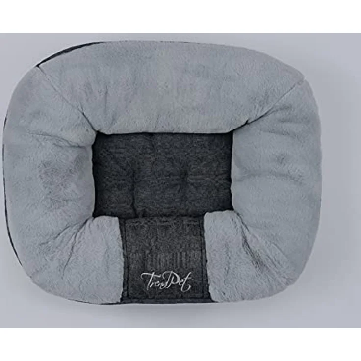 TrendPet LunaLounge Kuschelbett für Hunde und Katzen in 3 Größen und Farben (S, Grau) – Bild 3
