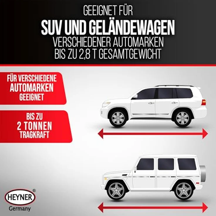HEYNER® Scherenwagenheber 2 t für VW Transporter T6 (2015, FL 2019) – Hub 98-442 mm, 360° Gummiauflage mit 4 mm Metallkern, 17 mm Ratsche & Kurbel, Comfort‑Verlängerung, Q235‑Stahl – Bild 4