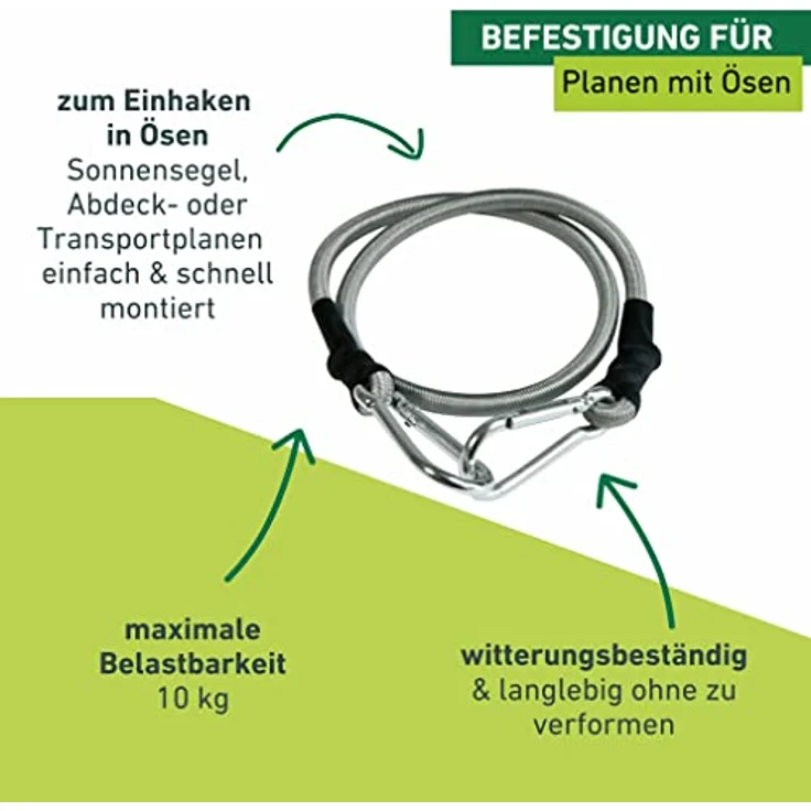 Windhager Expanderseil 4 Expander und 8 Karabiner Länge 70 cm , VE: 8 – Bild 4