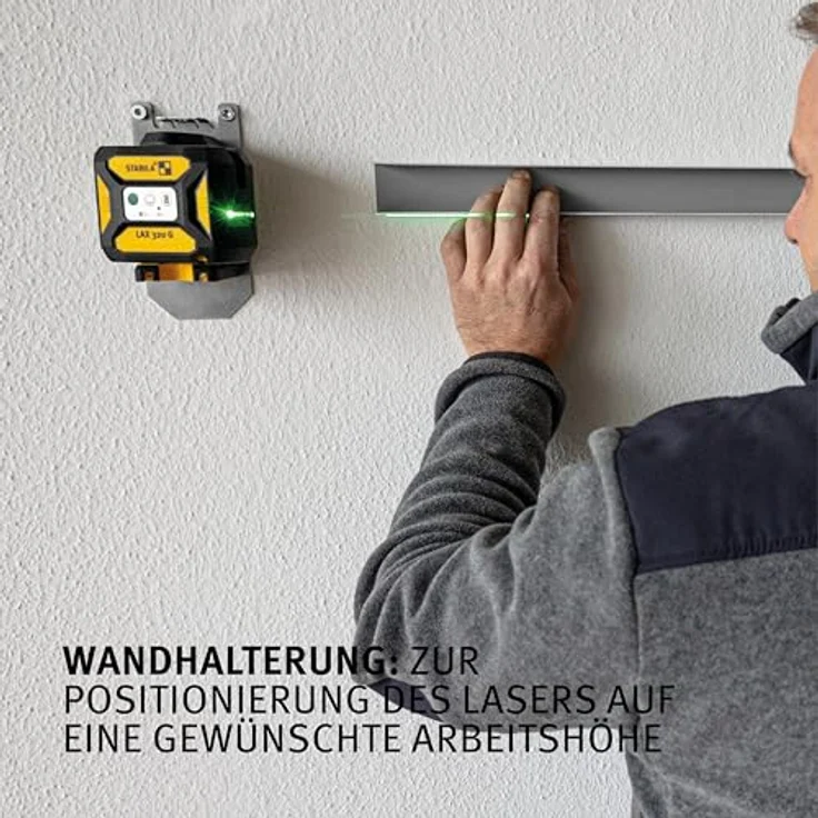 Stabila LAX 320, selbstnivellierendes Nivelliergerät-Set mit GREENBEAM-Technologie und bis zu 30 m Reichweite – Bild 5