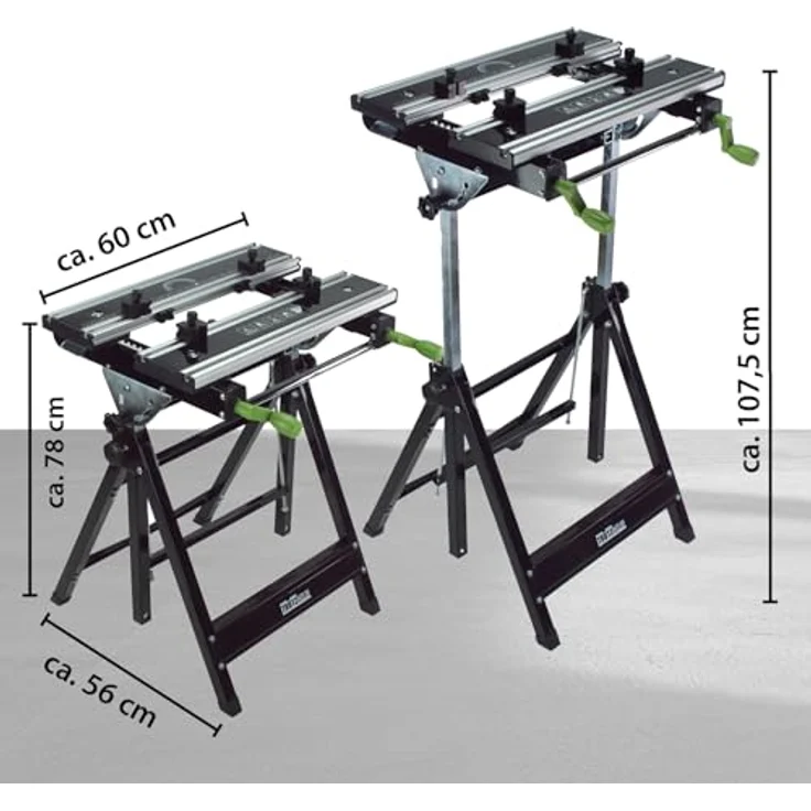Profi Werkbank Premium klappbar höhenverstellbar Metall Werktisch Alu Spanntisch – Bild 3