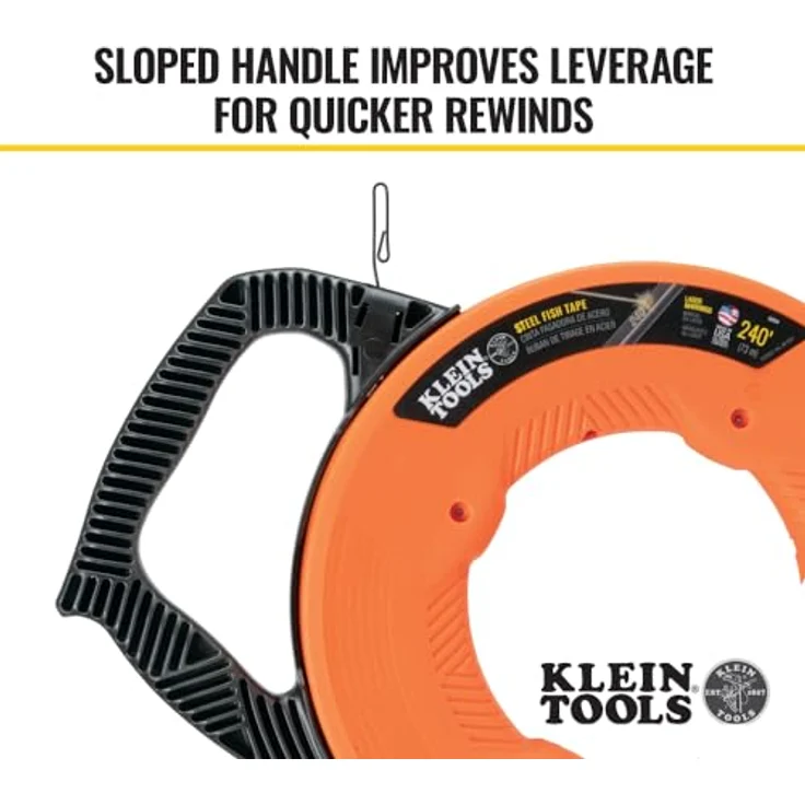 KLEIN TOOLS Edelstahleinziehband 73.2m x 3mm, flexibles Bandmaß mit Laser-Markierungen und Korrosionsschutz – Bild 5