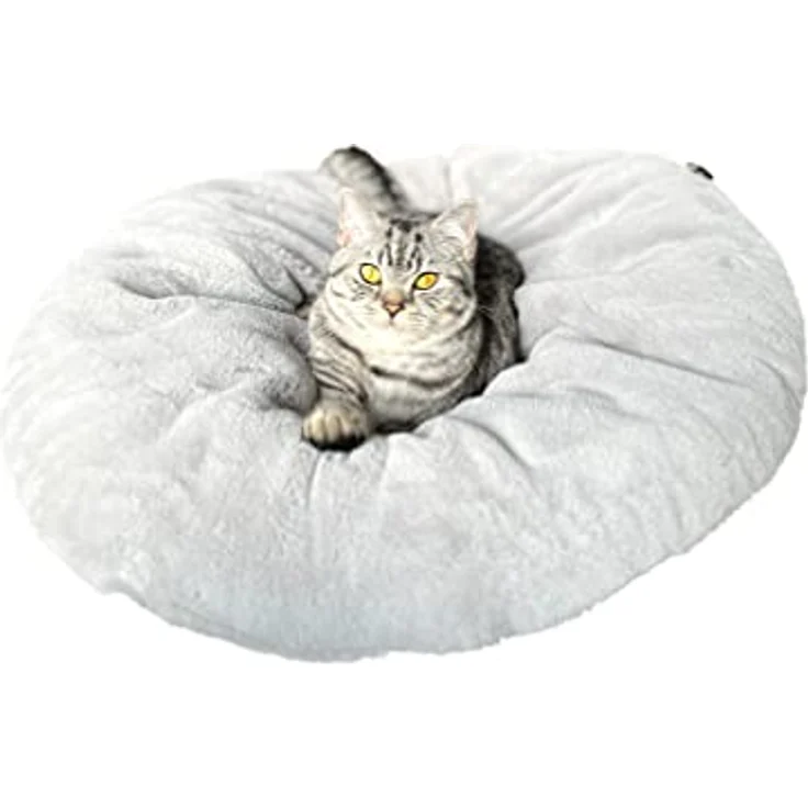 Lebon - Bella Katzenbett | Katzenhöhle | Katzenliegekissen | Kuschelweich mit 3 Funktionen| Cord-Optik & Plüsch | Ideal zum einkuscheln | Beidseitig verwendbar | Waschbar – Bild 3