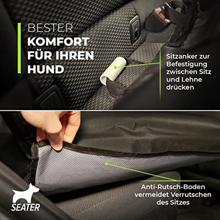 Rocky Hundeautositz Polyester Anschnallgurt faltbar flexibel Schwarz – Bild 4