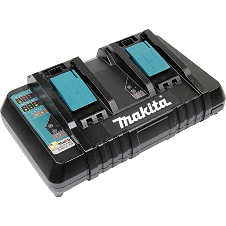 Makita DC18RD TwinPort Doppelladegerät NiMH Li-Ion 2 Ladeplätze mit LED Anzeige Schnellladung 230V Ausgangsspannung 18V – Bild 2