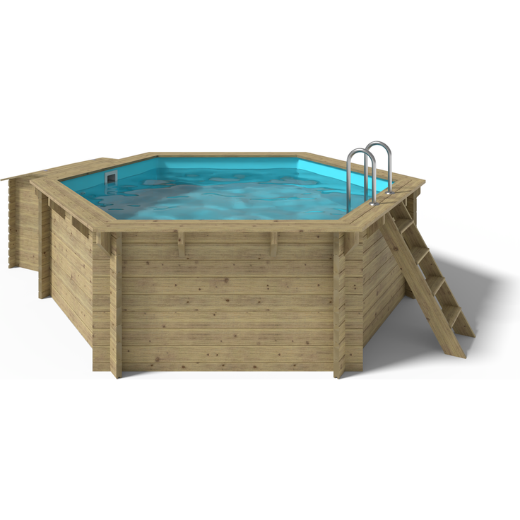 OKU Holzpool EMOTION-FUN rund 4,10m Höhe 1,18m