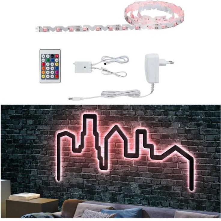 Paulmann FlexLED 3D Universalstreifenleuchte Indoor Klebeband Weiß Kunststoff II – Bild 2
