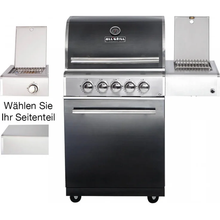 Allgrill Top-Line Modular CHEF M Black Gasgrill 3 Brenner/Seitenkocher/Backburner Grundmodell Grill Chef M – Bild 4