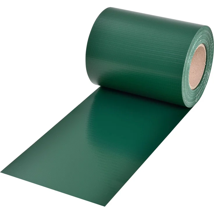 Juskys PVC Sichtschutzstreifen Doppelstabmatten Zaun - 35m x 19 cm - 30 Befestigungsclips - grün - Zaunfolie Sichtschutz Windschutz Garten Gartenzaun – Bild 8