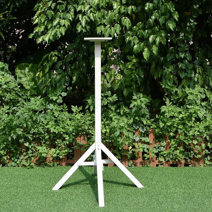 Mucola Vogelhausständer Weiß 1,05m Holz – Bild 3