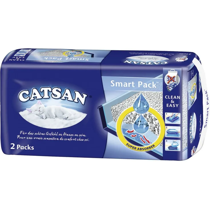 Catsan Smart Pack Einlegepack für Katzentoilette, Inhalt: 2 Stk.