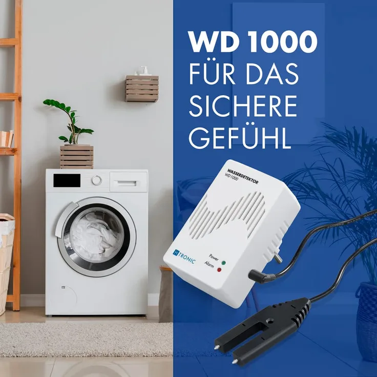 H-Tronic 1114720 Wassermelder mit externem Sensor über Steckdose