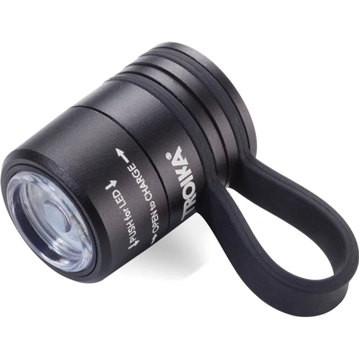 Troika Taschenlampe - Sport- und Sicherheitslicht, 3 Leuchtfunktionen, aufladbar schwarz