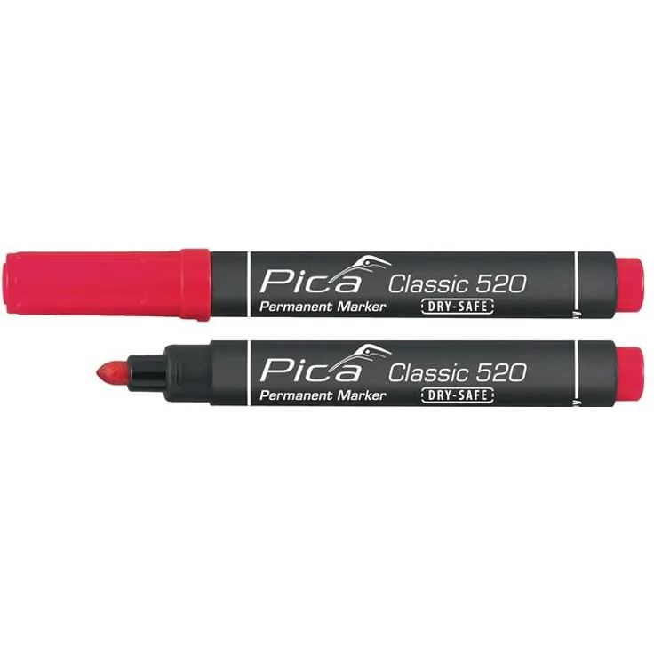 Pica-Marker Permanentmarker Classic rot Strich-B.1-4mm Rundspitze PICA VE: 10