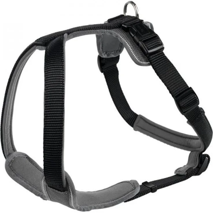 Hunter Hunde-Geschirr Neopren schwarz-grau S