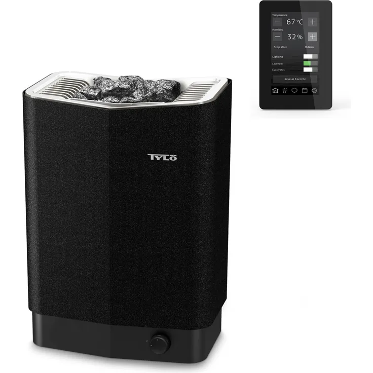 Tylö Sense Elite 10 Saunaofen 10,5 kW finnischer Saunaofen mit WLAN-Steuerung Saunasteine
