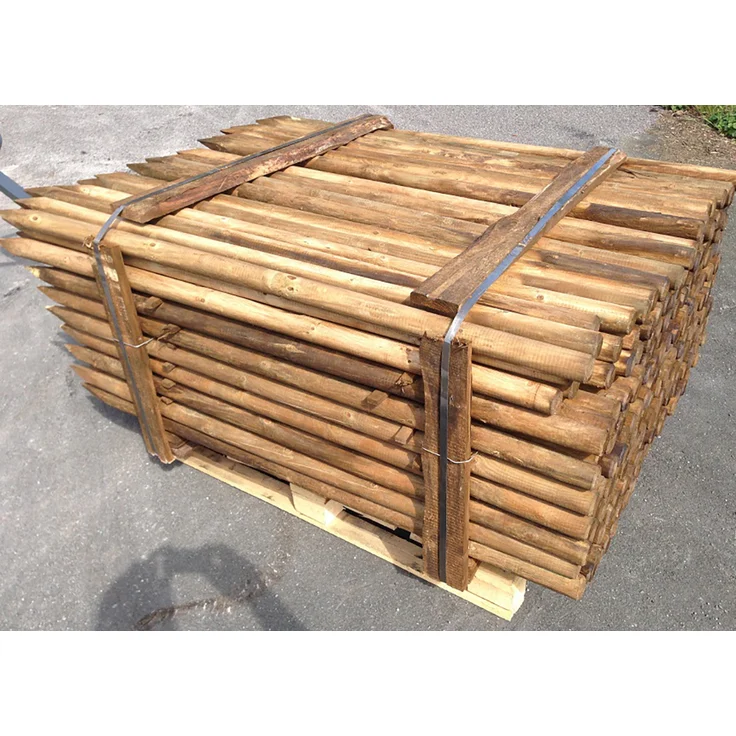 10 Stk. HOLZPFAHL 5cm Ø x 150cm Baumpfahl, Pfahl, Zaunpfahl, Zaun – Bild 6