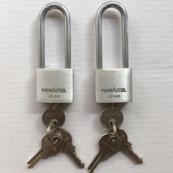 TrendLine Vorhängeschloss silber mit hohem Bügel 30.0 mm - 2 Stück