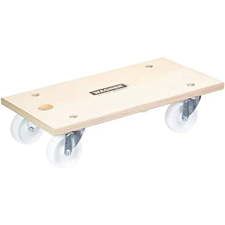 Transporthilfe MM 1127, 59 x 30 x 14,5 cm, harte Rollen Ø 100 mm, Rollenlager, Multiplex Birke FSC®, Tragkraft 500 kg