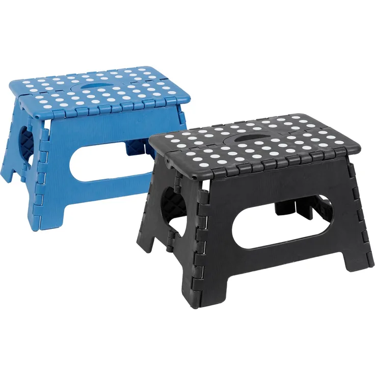 AXENTIA Klapptritt, farbig sort. grau, blau
