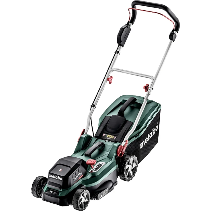 Metabo Akku Rasenmäher RM 36-18 LTX BL 36 (2x 18 Volt Li-Ion für Grundstücken bis 350 m², Schnittbreite: 36 cm, Mulchfunktion, bürstenloser Motor) ohne Akku und Ladegerät, im Karton – Bild 3
