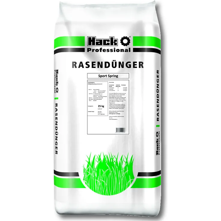 HACK PROFI Rasenlangzeitdünger Sport Spring, 25 kg