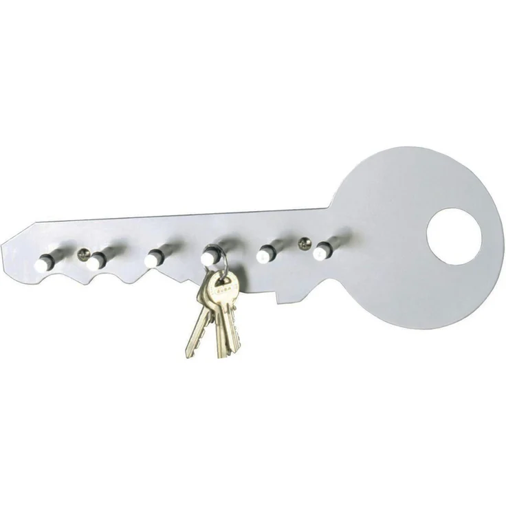 Schlüsselbord Schlüsselbrett Schlüsselhalter Schlüsselleiste Schlüssel mit Haken Grau – Bild 1