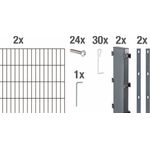 Alberts Erweiterung zu Zaungabionen Step² | zum Aufschrauben | kunststoffbeschichtet, anthrazit | Breite 200 cm | Höhe 100 cm 
(646318)