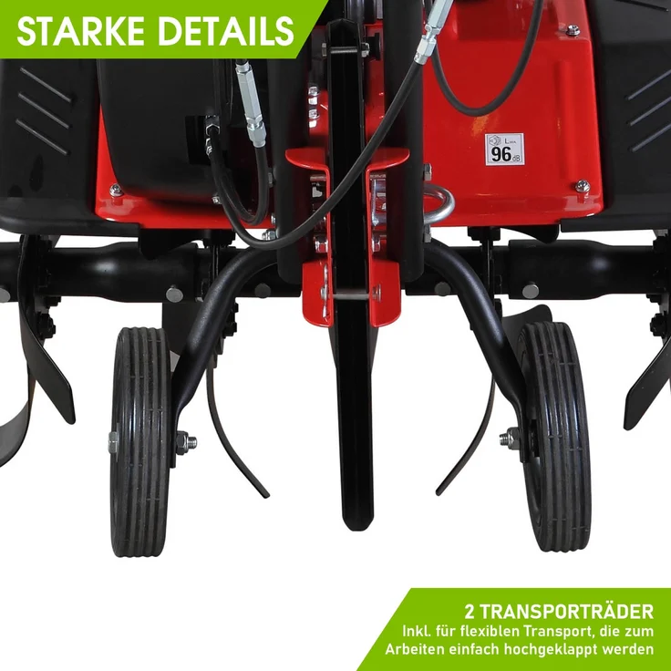 BRAST Motorhacke Benzin Gartenfräse 5,15kW (7PS) Selbstantrieb 33, 62 oder 85cm Arbeitsbreite 212ccm TÜV geprüft - Preisvergleich – Bild 10