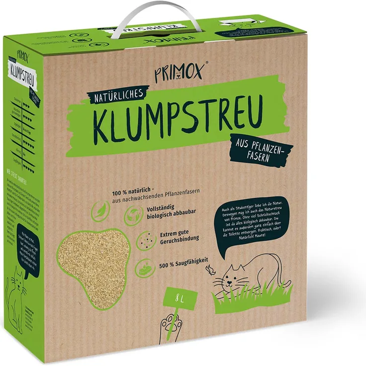 PRIMOX® Natürliche KLUMPSTREU aus Pflanzenfasern 8l