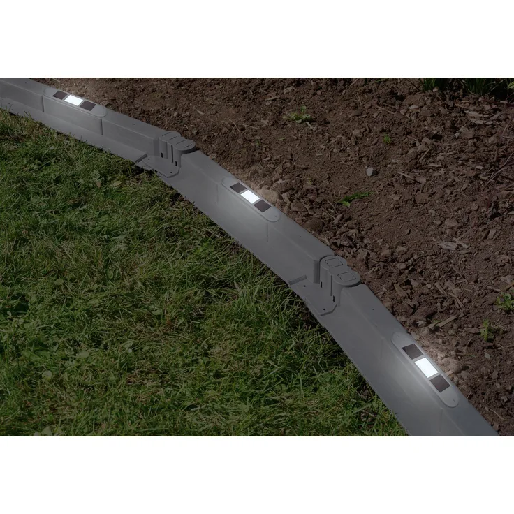Juwel LED-Leuchte für Rasenkanten warm-weiß Dämmerungssensor Gartenbeleuchtung