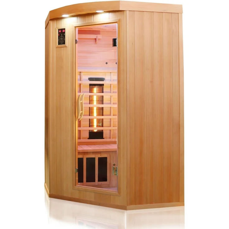 Dewello Infrarotkabine Infrarotsauna LAKEFIELD 2 120cm x 120cm inkl. Vollspektrumstrahler, Bodenstrahler – Bild 2