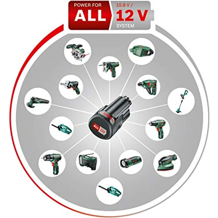 Bosch EasyDrill 1200 Akku-Bohrschrauber 12 V 20 Nm 2-Gang 15+1 Leerlaufdrehzahl 1650 U/min. 2 x 1,5 Ah Akku mit Ladegerät mit Transportkoffer und Zubehör – Bild 3