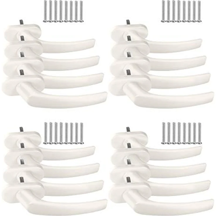 16 x Alu Fenstergriff in Creme RAL 9001 - Stiftlänge 40mm – Bild 1