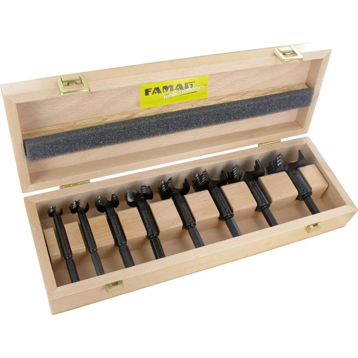 FAMAG Bormax 2.0 WS-Forstnerbohrersatz 8-teilig D=15,20,25,30,35,40,45,50mm im Holzkasten – Bild 2