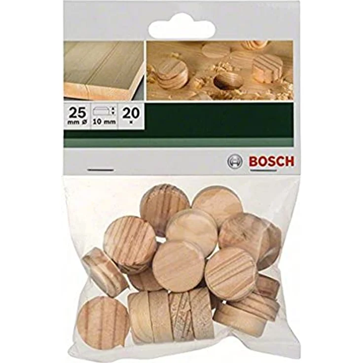 Bosch Holzdübel Ø 25 mm, langlebiger Dübel für präzise Holzverbindungen – Bild 1