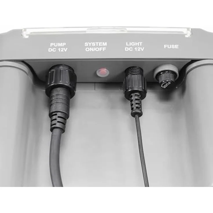 Esotec Solar Teichpumpenset 70/2800 LED, Tauchpumpe mit 12,8V/12Ah LiFe-Akkuspeicher und 2 Solarmodulen – Bild 7