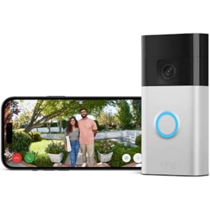 Ring Akku-Videotürklingel (Battery Video Doorbell) (2024) | WLAN-Sicherheitskamera, Selbstinstallation in 5 Minuten | mit eingebautem Akku I Privatsphäre-Einstellungen – Bild 1