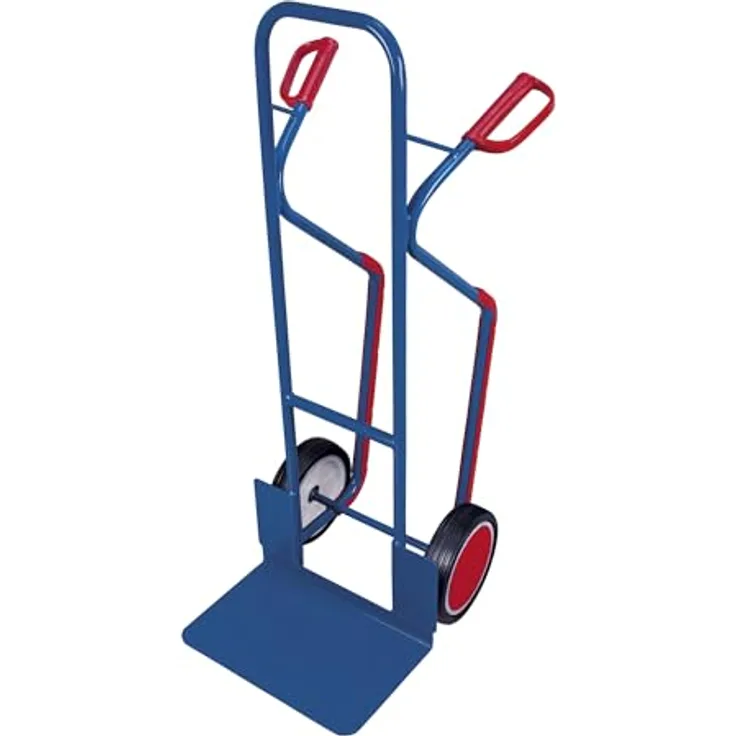 CORDES Transportwagen VARIOfit, Stahlrohrkarre mit Treppenkufen, Vollgummibereifung, RAL 5010 enzianblau, Traglast 250 kg