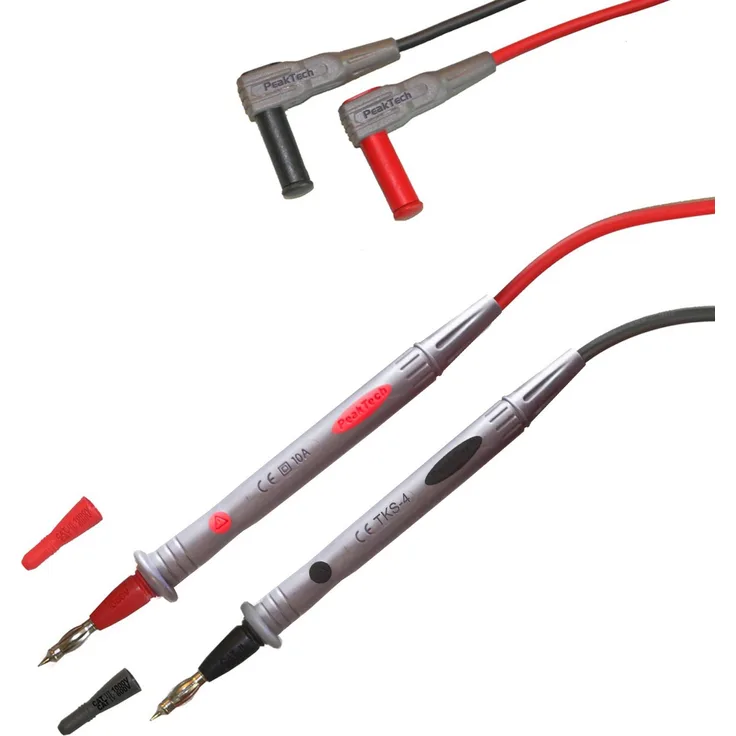 PeakTech Multimeter PeakTech TKS-4: 4mm Sicherheitsprüfleitungen mit Federkontakt, (1 St)