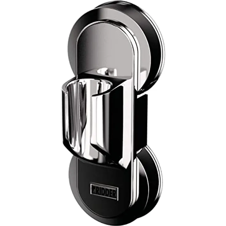 RIDDER 12080000 Brausekopfhalter mit Saugnapf, chrom, 6,3x6x14,6 cm - Praktischer Duschkopfhalter mit starkem Halt und leicht abnehmbar