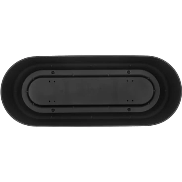 elho Greenville Pflanzgefäß Lang 50 - Übertopf für Außen - 100% recyceltem Plastik - Ø 49.0 x H 18.0 cm - Schwarz/Living Schwarz – Bild 4