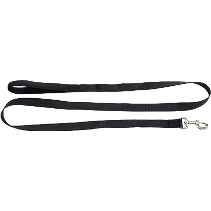Kerbl Pet Miami Leine, schwarz, 25mm Breite, 180cm Länge, hochwertiges Material