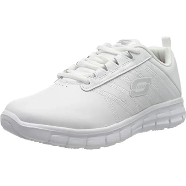 Skechers Sure Track Erath, Berufsschuh für Gastronomie und Pflege, rutschhemmende Laufsohle, Leder, Schwarz – Bild 1