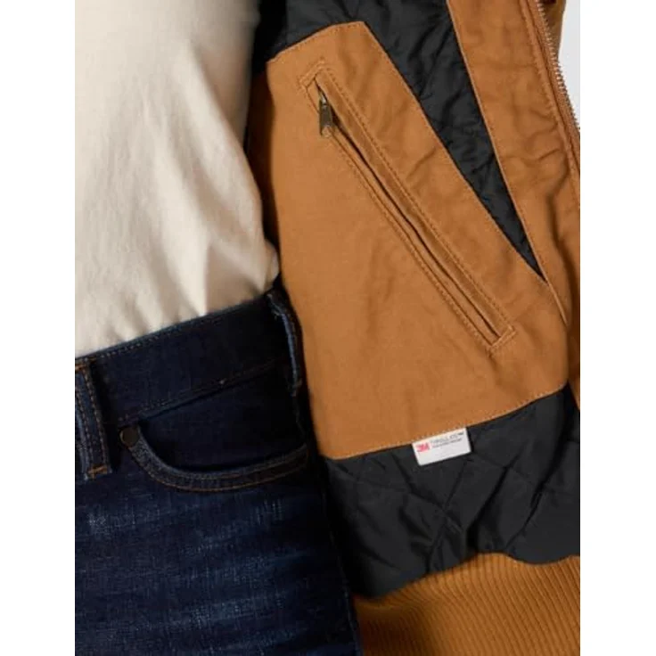 Carhartt WASHED DUCK ACTIVE JACKET, Arbeitsjacke aus 100% Baumwolle, LOOSE FIT, mit isolierender 3M Wattierung, schwarze Farbe – Bild 6