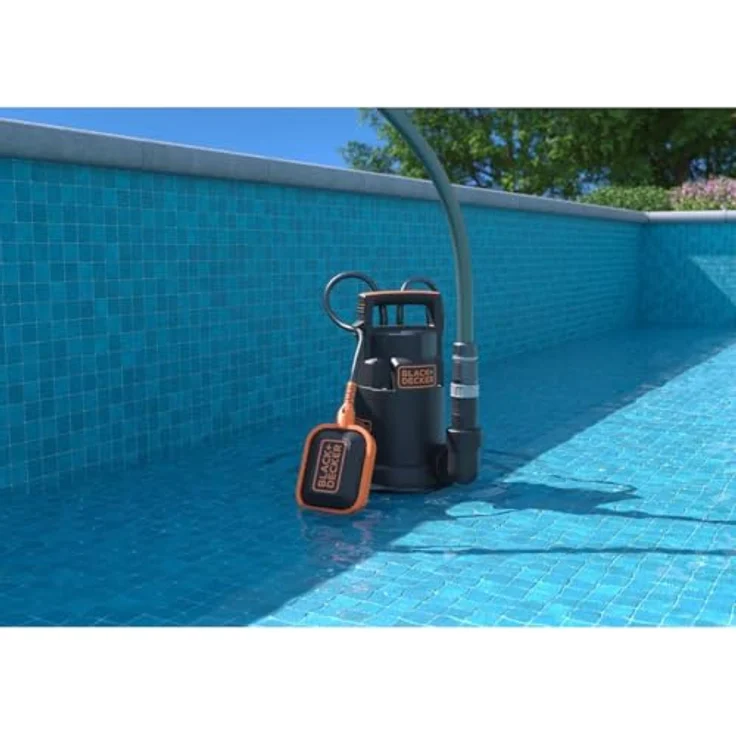 Black+Decker BXUP750PTE Tauchpumpe, 750 W, 13.000 l/h Fördermenge, max. 8 m Förderhöhe, mit Schwimmerschalter und Überhitzungsschutz – Bild 5