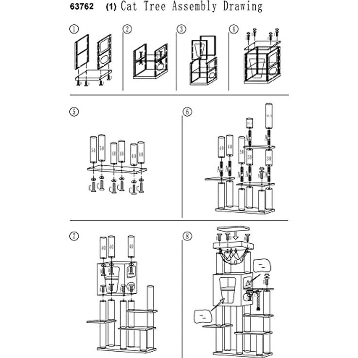 Nobby Kratzbaum KASIL, braun Leinenoptik, 1 Stück – Bild 2
