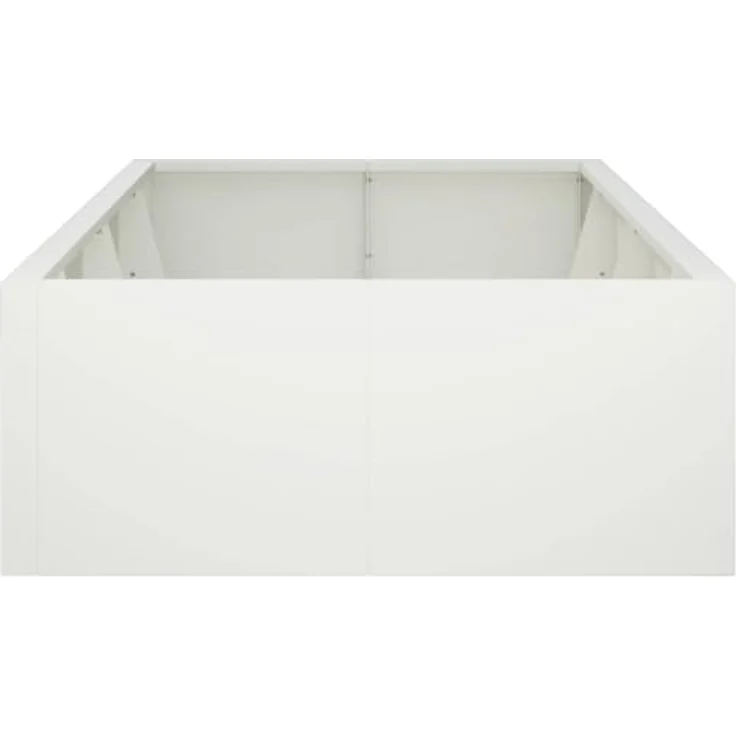 vidaXL Beetumrandung Stützmauer, modulare Gartenmauer aus wetterbeständigem Stahl, 8 Stück, 300 x 100 x 30 cm, Weiß – Bild 8